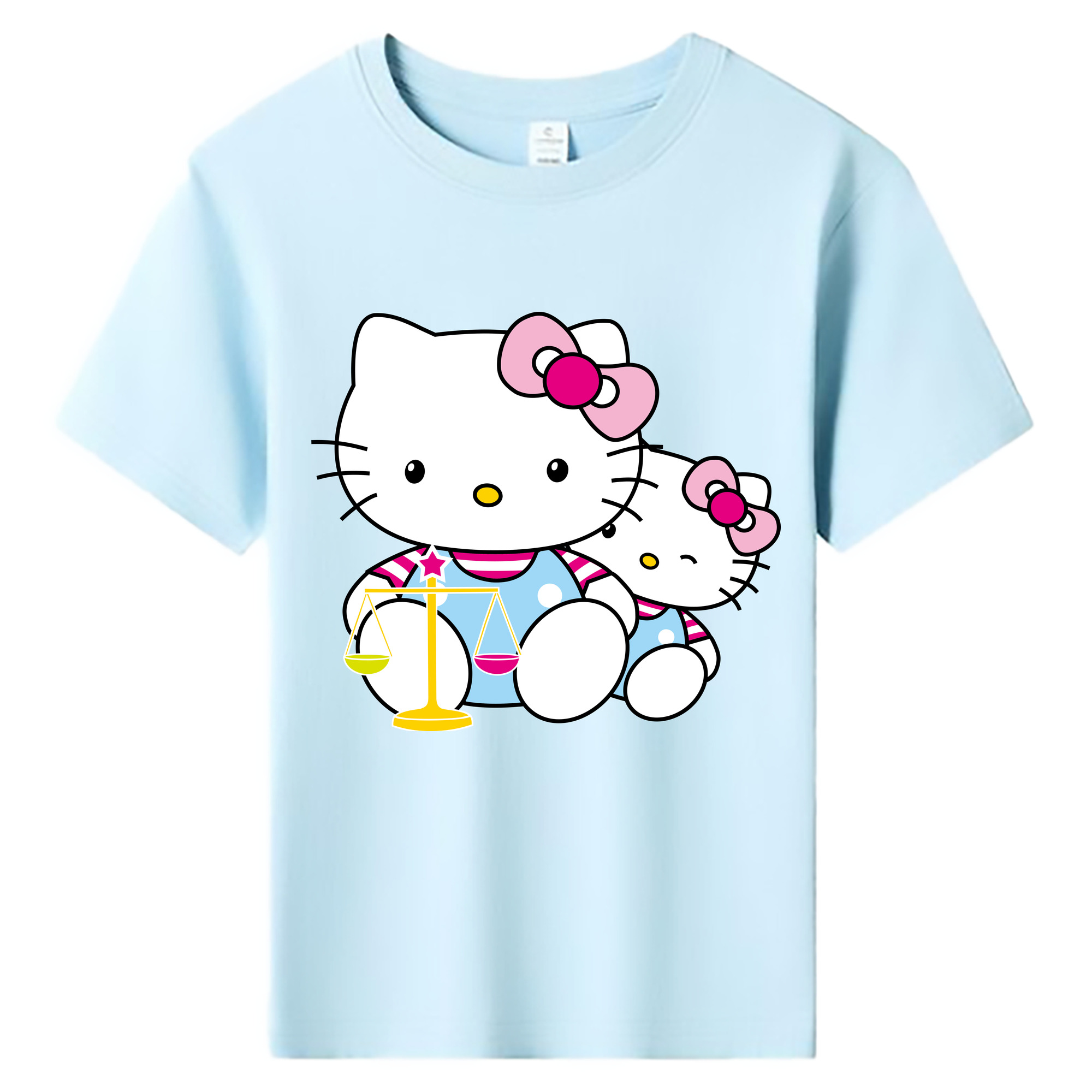 （画像用） Hello Kitty ハローキティ 綿100％キッズTシャツ（フロントプリント）